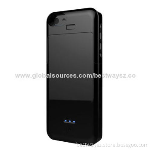 Power bank case for iPhone 5S, with MFI certificate, 2,000mAh battery, charge 100%